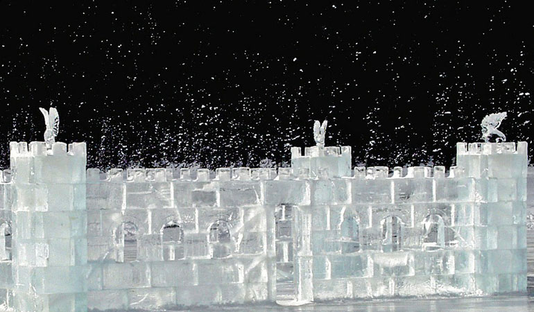 Ice castle like the one at Estes Park Winter Festival